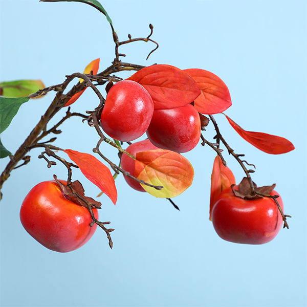 Højkvalitets kunstige bær persimmon bær til dekorationsbrug - 2 