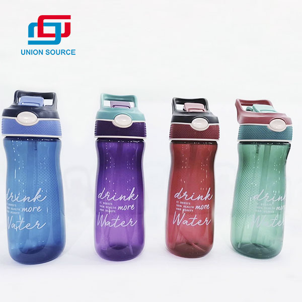 High Quality Portable Plastic Sports Water Bottle With Hanging Loop