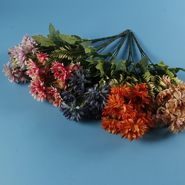 زهور بلاستيكية متعددة الألوان محاكاة عالية للمنزل والديكور الزفاف - 1 