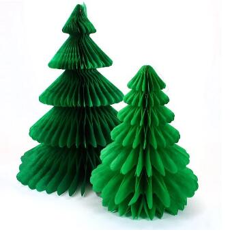 Venta caliente adornos navideños que cuelgan el árbol de navidad de panal de papel - 3 