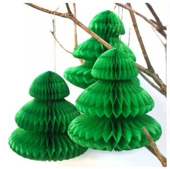 Hot Sale Weihnachtsschmuck hängendes Papier Honeycomb Christmas Tree - 4