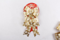 Offre spéciale arcs de noël décoratifs faits à la main nouvel an noeud d'arc peint ornements suspendus