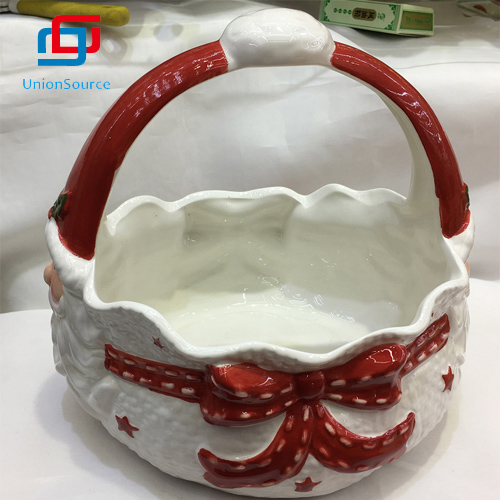 Ыстық сатылымдағы Рождестволық керамика жеміс-жидек табақшасы Шығармашылық жеміс-жидек салаты Жеміс себеті