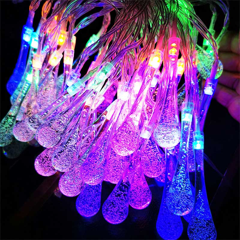 Luz de guirnalda LED en forma de gota de hielo para decoración navideña - 2