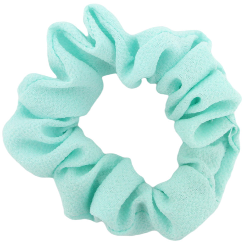 Lake Blue Custom Polyester Hair Scrunchies For Women Or Girls Hair Accessories Elastic Bands Ropes - 0