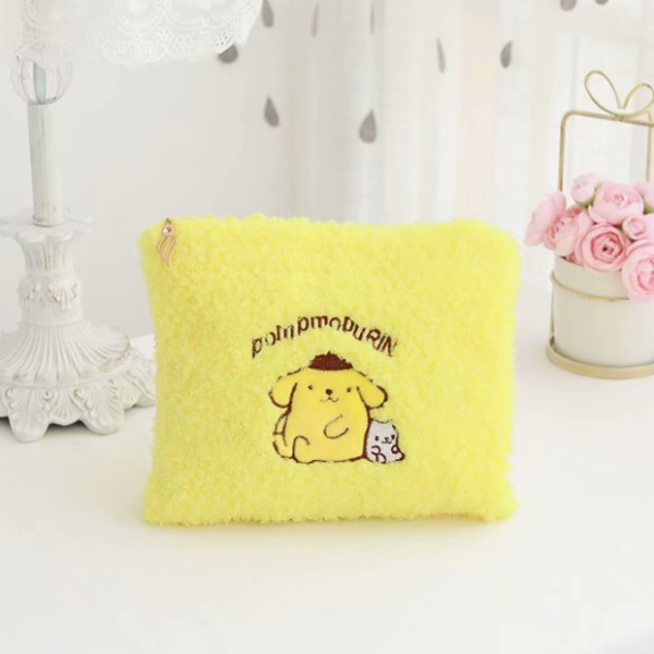 Little Yellow Animal With Plush Cosmetic Bag