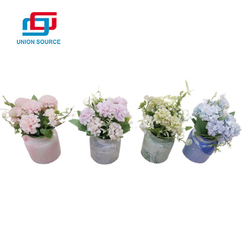 Menor preço potes de porcelana azul e branca plantas estilo hortênsia para decoração de casa