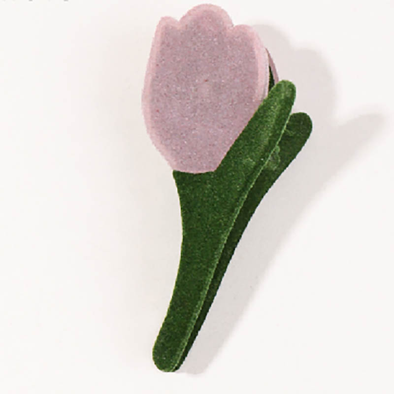 New Design Lovely Tulip Flower Hairpin Plastic Clip For Girl Hair Accessories