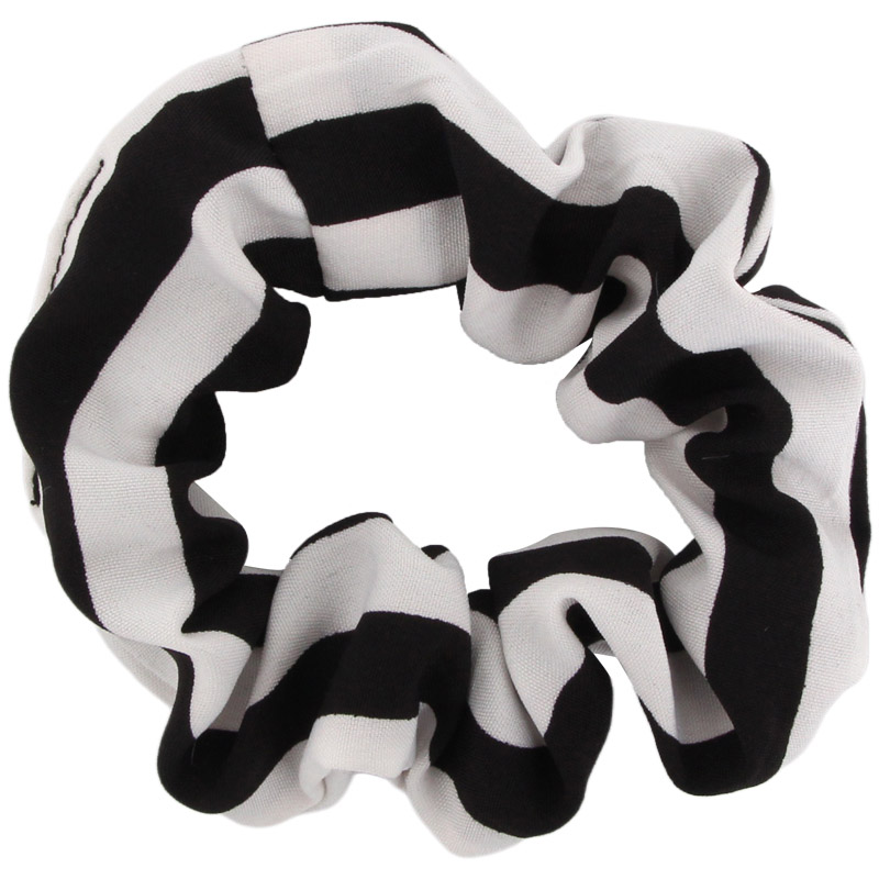 New Design Simple And Fashionable Black And White Zebra Pattern Hair Rope