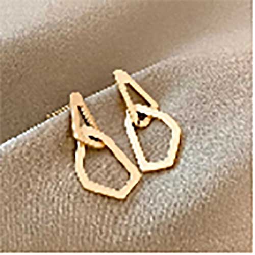New French Style Geometric Earring Design Cute Earrings Wild Gold-geometric Jewelry Wholesale