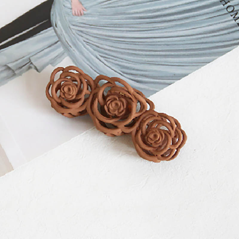 New Style Beach Claw Clip Big Size Matte Outdoor Ponytail Girl Wholesale Flower Hairpin