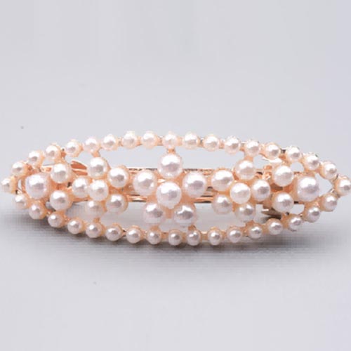 New Style Faux Pearl Alloy Hairpin Ladies Gold Back Hair pin Side Clip Jewelry Accessories