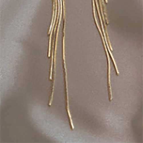 New Style Gold Plated Safety Pin Earrings Creative Green Diamond Letter Lovely Custom Earring For Women