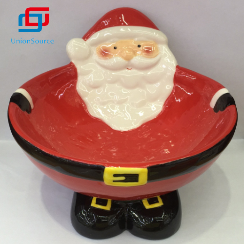 Neueste beliebte Schüssel Keramik mit Weihnachten Santa Pattern Bowl Holiday Geschenke Food Bowls
