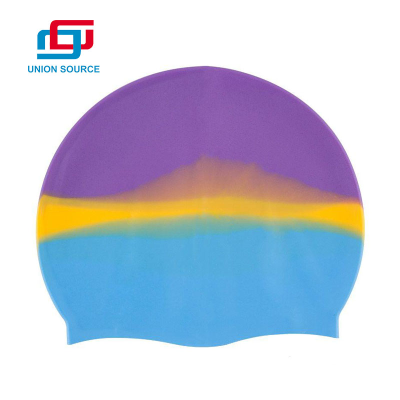 OEM vlastní logo vytištěné vhodné bezešvé čepice silikonové plavat čepice - 0 