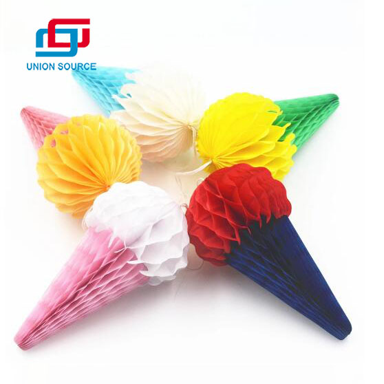 Paper Ice Cream Honeycomb Ball Paper Party Decoration