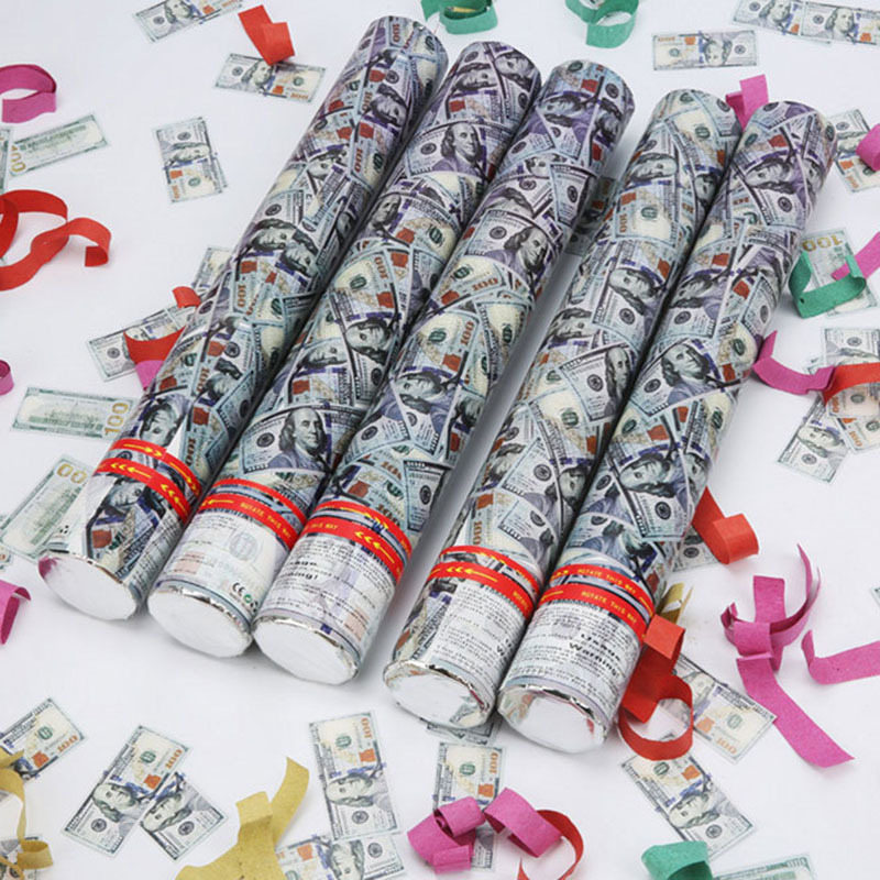 Party Popper s euro konfetami různé velikosti - 1