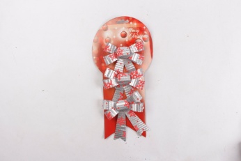 الطرف الشريط القوس زخرفة شجرة عيد الميلاد القوس الأحمر عقدة في المخزون عيد الميلاد نوع العنصر الديكور الداخلي - 2 