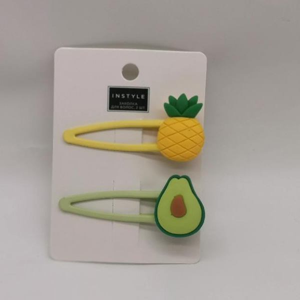 Pineapple And Avocado Hair Clip Set
