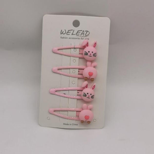 Pin Rambut Siri Pink Bunny