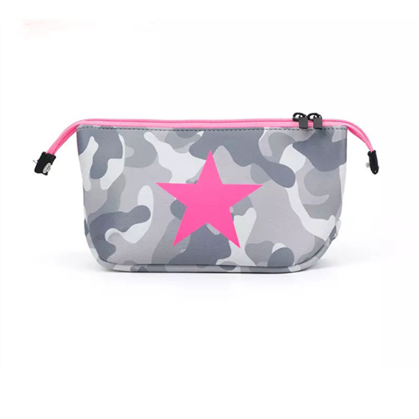 Bolsa cosmética estrela de cinco pontas rosa