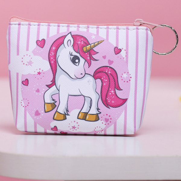 Pink Heart Shape Unicorn kosmetisk väska