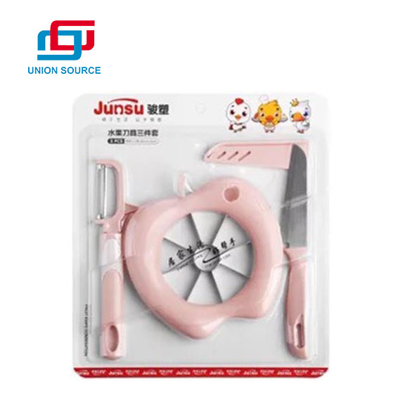 Pink Kitchen Tools Multifunctional Apple Cutter, 3pc/Set