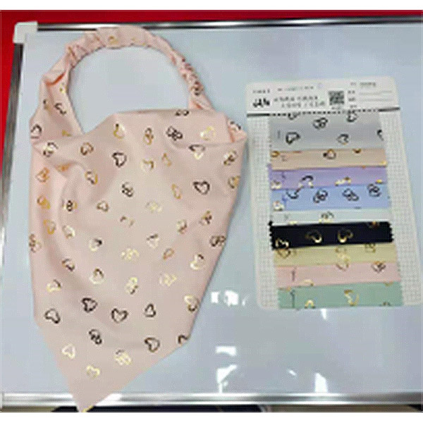 Pink Silk Hairband With Heart Shape Design