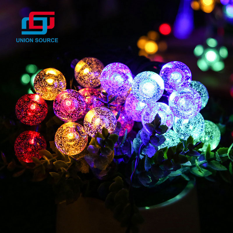 Plastic Bubble Ball Head LED Garland With Plug