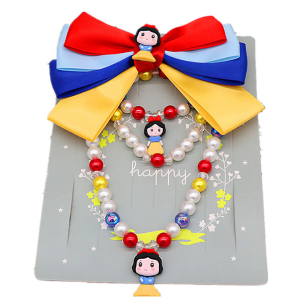 Princess Necklace Bow Set For Children