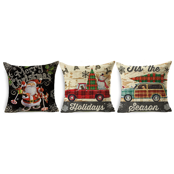 Promotional Cheap Christmas Linen Pillowcase Home Ornament For Sale - 1