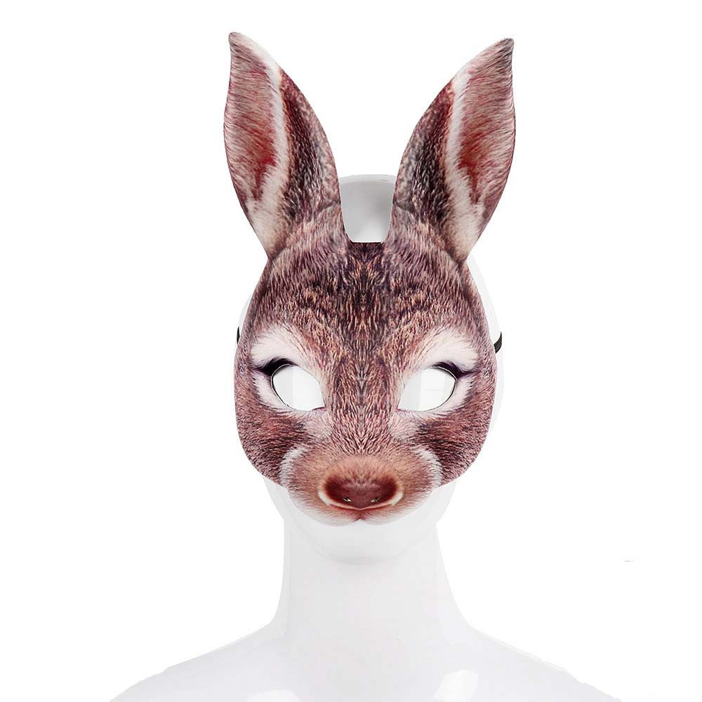 Karnevalová maska ​​ve tvaru králíka s přizpůsobenou barvou - 0 