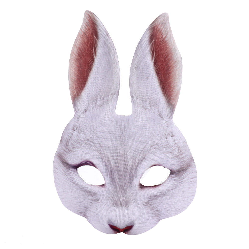 स्वनिर्धारित रंग के साथ खरगोश के आकार का कार्निवल मास्क - 6