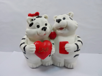Recent Design Home Decoration Xmas Tiger Resin Money Pot Varieties Of Style Made In China