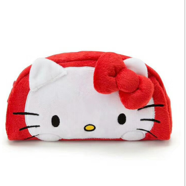 Bolsa cosmética infantil vermelha Hello Kitty fofa