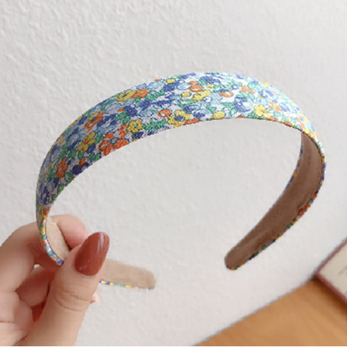 Retro Floral Fabric Headband Sweet Wide-brimmed Hair Band