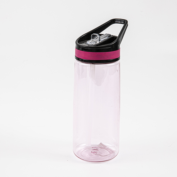 Wiederverwendbare Sport-Wasserflasche aus Kunststoff mit Trinkhalm im Inneren - 1 