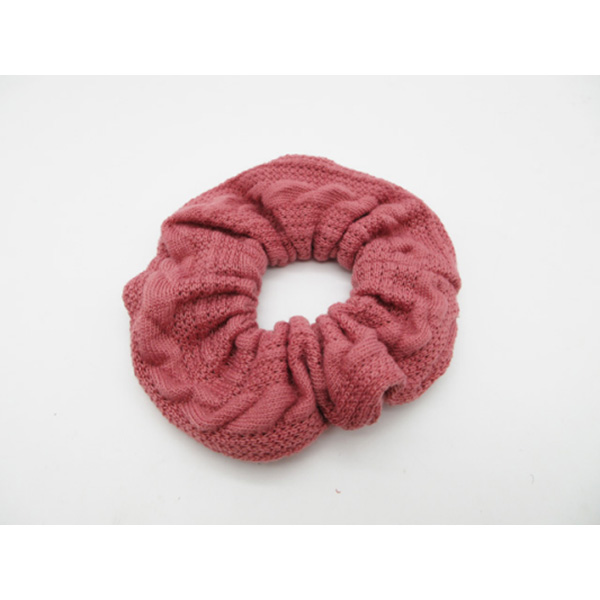 Simple Pink Plush Twist Braid Weaving Large Intestine Circle For Women