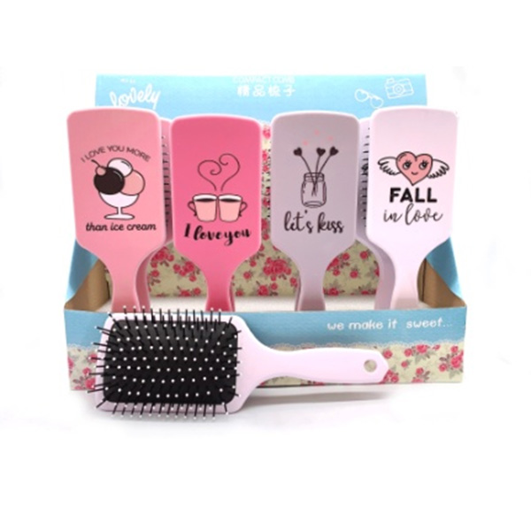 Square Comb With Cup Pattern Print