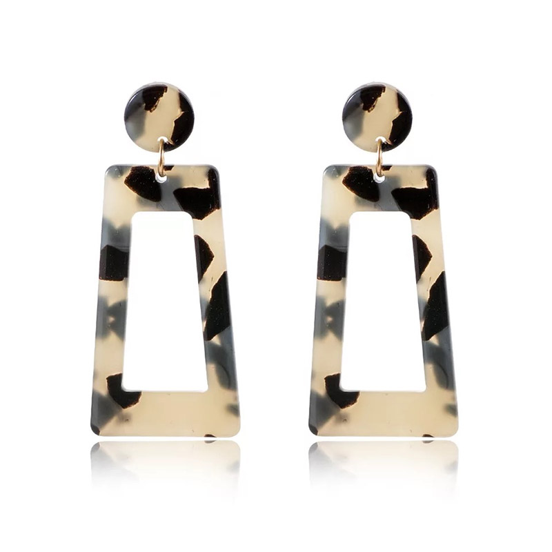 Τετράγωνα σκουλαρίκια με εκτύπωση Zebra για κορίτσι