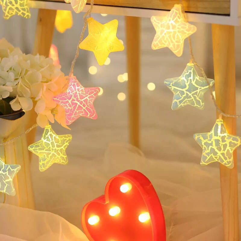 Star Head LED Garland With Colorful Light - 2 