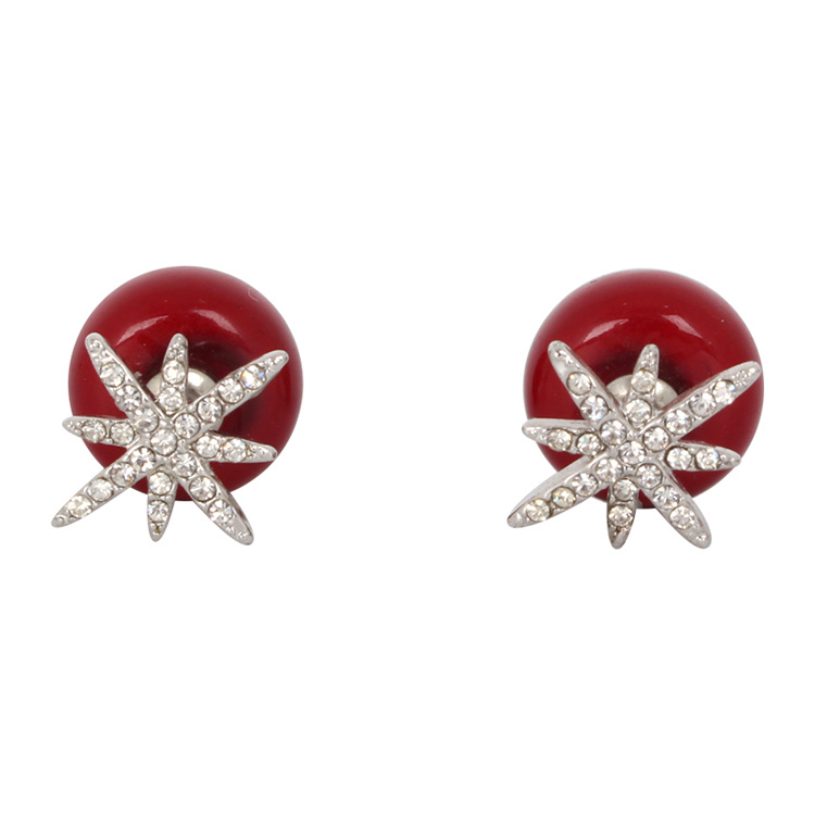Starfish-shaped Stud Earrings With Diamonds