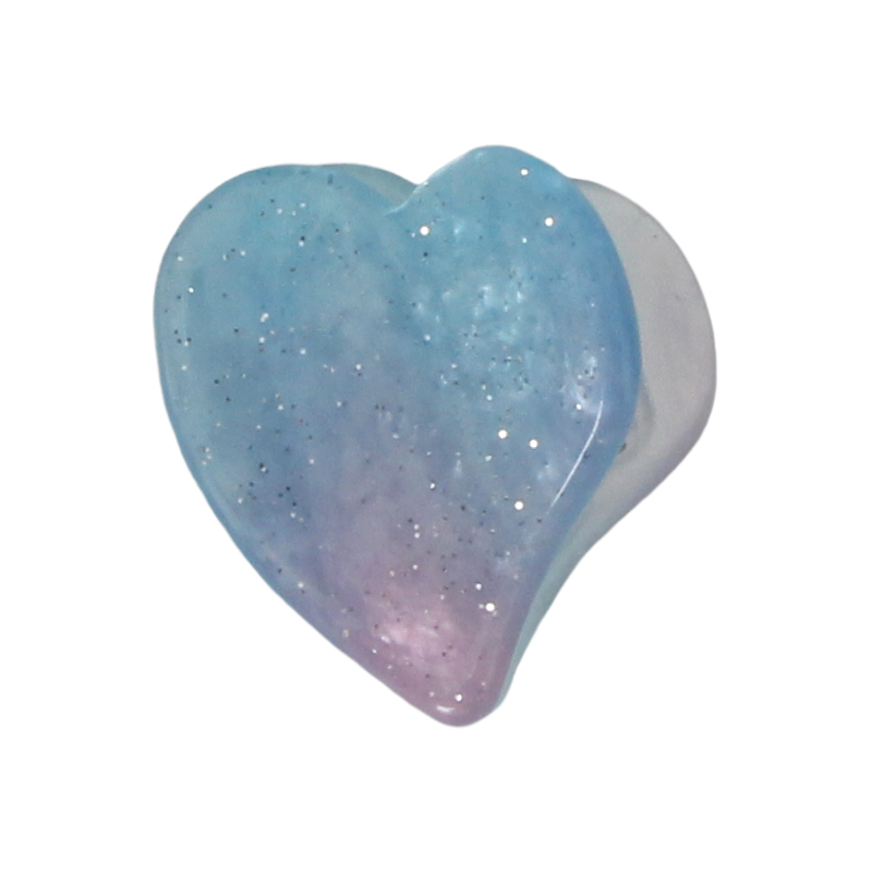 Starry Gradient Heart Shape Hairpin With Glitter