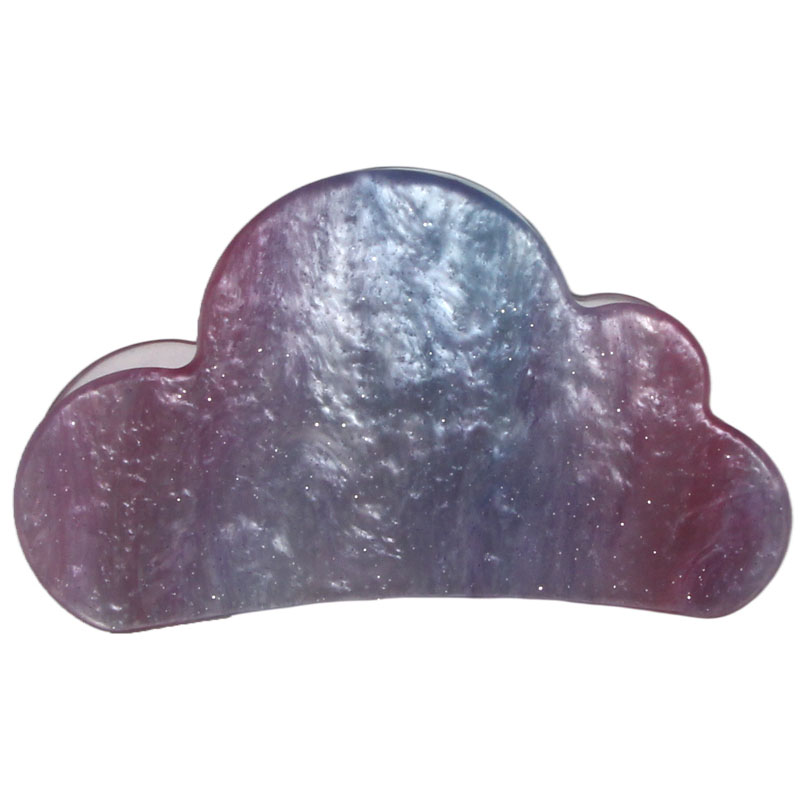 Starry Sky Gradient Cloud Shape Hairpin With Glitter