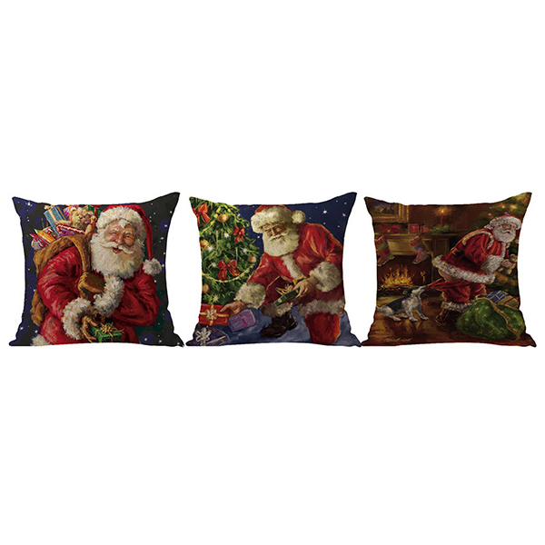 Proveedor Cool Design Christmas Linen Funda de almohada Decoración para el hogar En venta