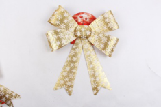 Leverandør Xmas Bow-knot Holiday Party Ribbon Ornament Home Decoration Til salg