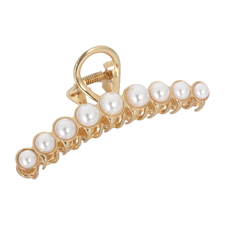 The Latest Fashion Style With Diamond And Pearl Braided Hairpin Claw Clip