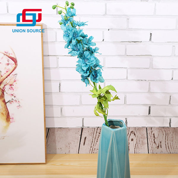 Nejprodávanější Vysoce kvalitní vícebarevné umělé květiny Delphinium pro domácí dekoraci