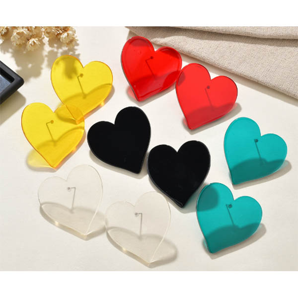 Transparent Heart Shaped Earrings