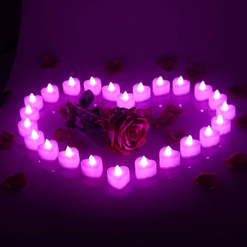 Valentinsdag hjerteformet LED-lys - 2 
